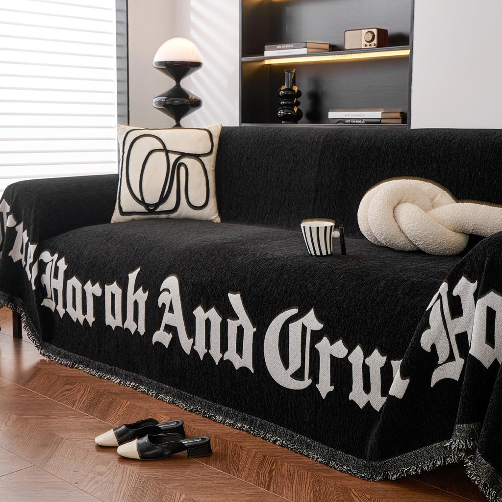 Chenille Solid Color Sofa Cover Cloth Non-Slip Cushion Four Seasons Universal All Wrapped Simple Cover Towel Cover Blanket