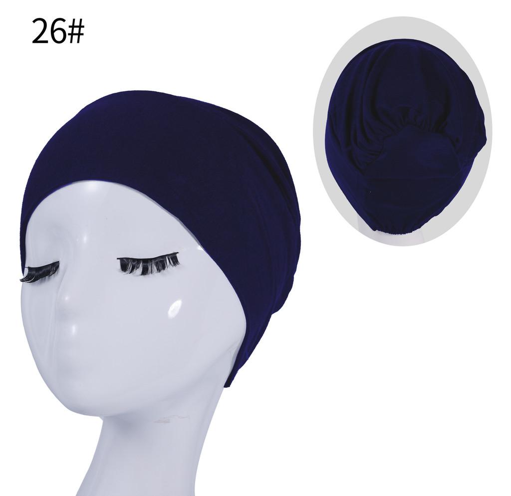 Silk Cotton Headscarf Cap With Elastic Fit For Casual Daily Wear