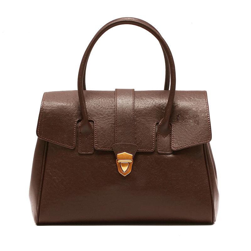 Tote Bag, Large-capacity Briefcase, Fashionable and Elegant Handbag, Retro Commuting Large Bag