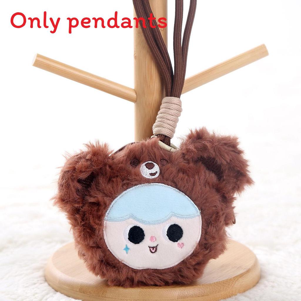 Baby Three Plush Keychain With Elephant Bear Rabbit Animal Design For Girls Gift And Collectors