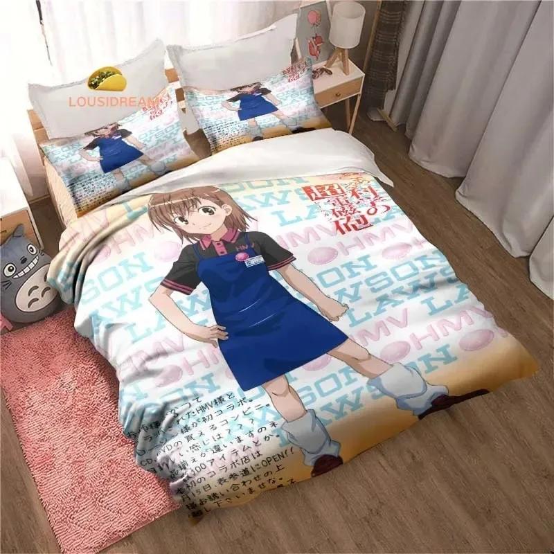 A Certain Scientific Railgun Sheets Quilt Covers Bedding Dormitory Sheets Three-piece Bedding Set Three-piece Soft Warm Bedding