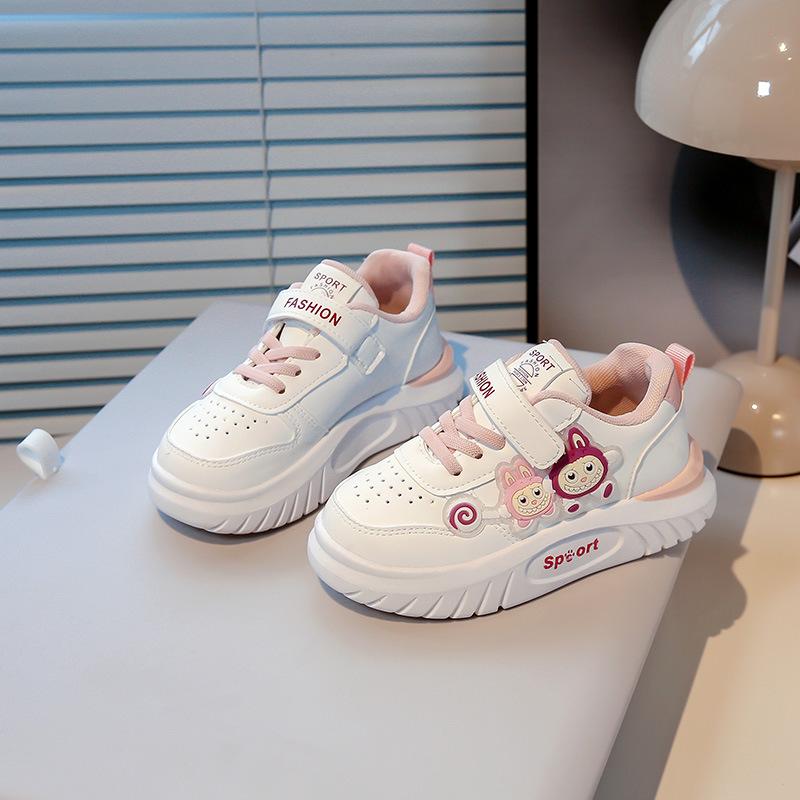 Girls shoes 2025 new autumn casual children's princess sports shoes soft sole girls versatile board shoes white shoes