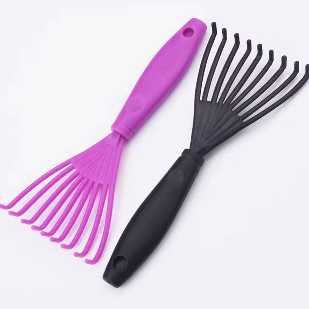 Plastic Mini Comb Cleaner Embedded Hair Brush Hair Remover Handle Cleaning Brushes Cleaners Special Barber Hairdressing Tool