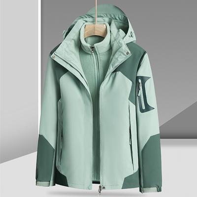 Kurtka górska typu outdoor trzy w jednym, styl dla par, odpinana polarowa podszewka, kurtka górska w tym samym stylu dla mężczyzn i kobiet