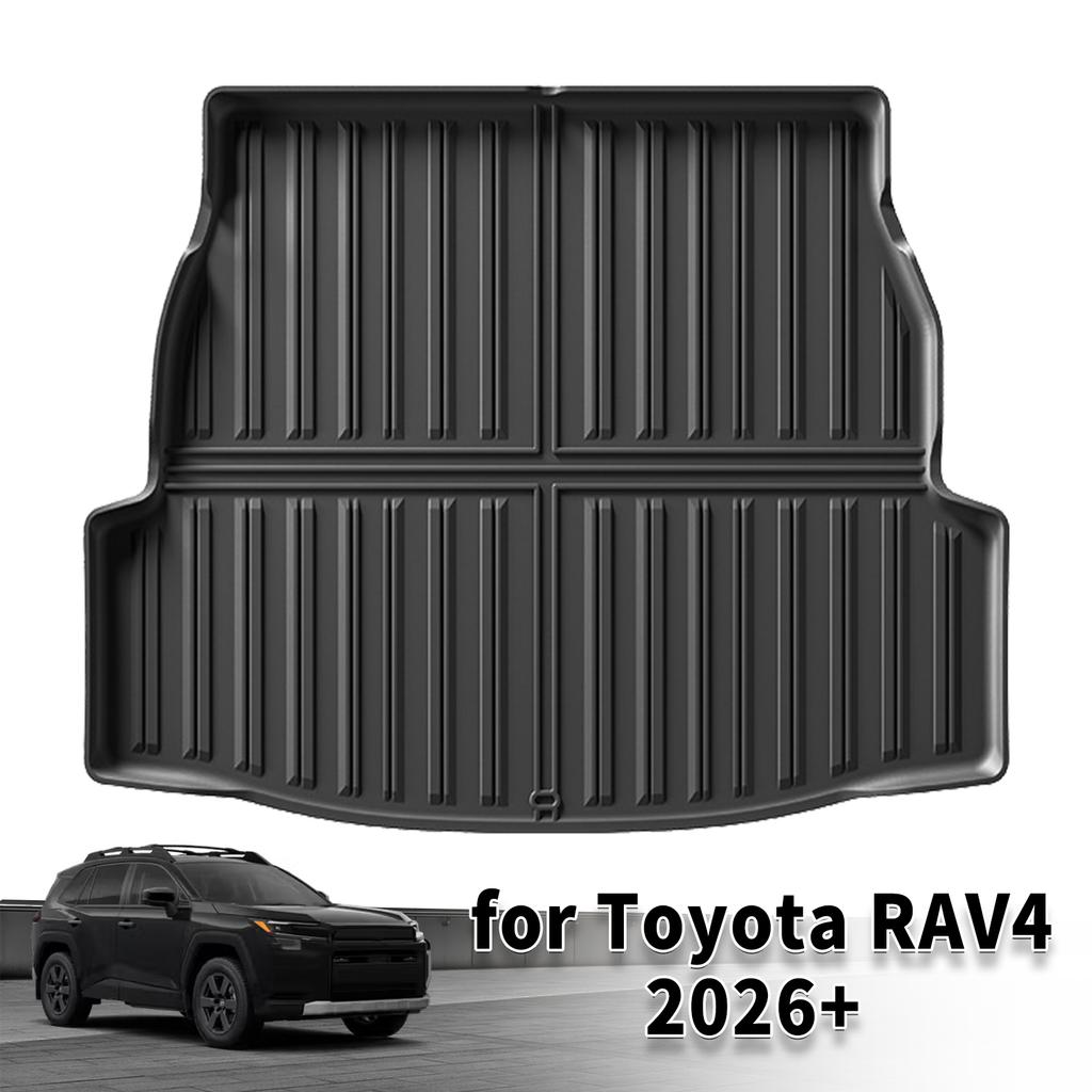 Pour Toyota RAV4 2026 2027 Tapis de coffre TPE de haute qualité + Protection de dossier de siège arrière Imperméable Anti-poussière Facile à nettoyer