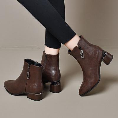 Μόδα Μπότες Δερμάτινες Μπότες Κοντές Μπότες