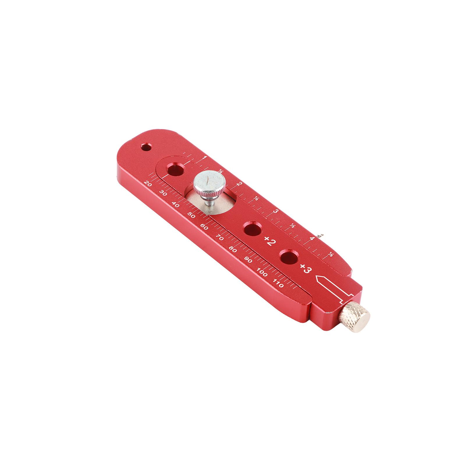 165mm Aluminum Alloy Woodworking Scribing Ruler Adjustable Metal Circle Drawing Tool Engineering Circle Drawing Tool Color: Red
