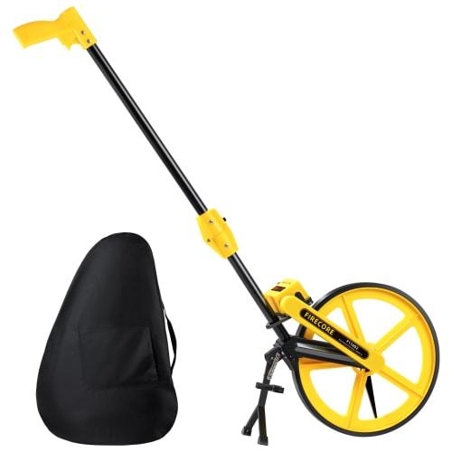 Firecore Walking Tape Measurer, Metal Distance Meter, Road Tape Measurer, 12.5-inch Diameter, Large Foldable Wheel, 100km Measurement, High Accuracy,