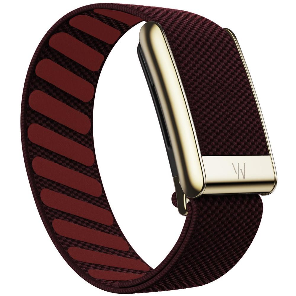 Suitable for Whoop 5.0 Mg Wristband Strap W Leather Nylon Woven Elastic Whoop Sports Replacement Strap Gold Silver Metal