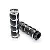 TASWK Motorcycle Chrome Rubber Handle Grip 1inch/25mm Handlebar Grip Fits