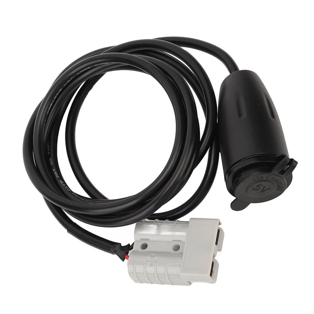 50A To 4.8A Battery Charging Connector Cable with USB Adapter 16AWG 2m Long for Automotive Industrial