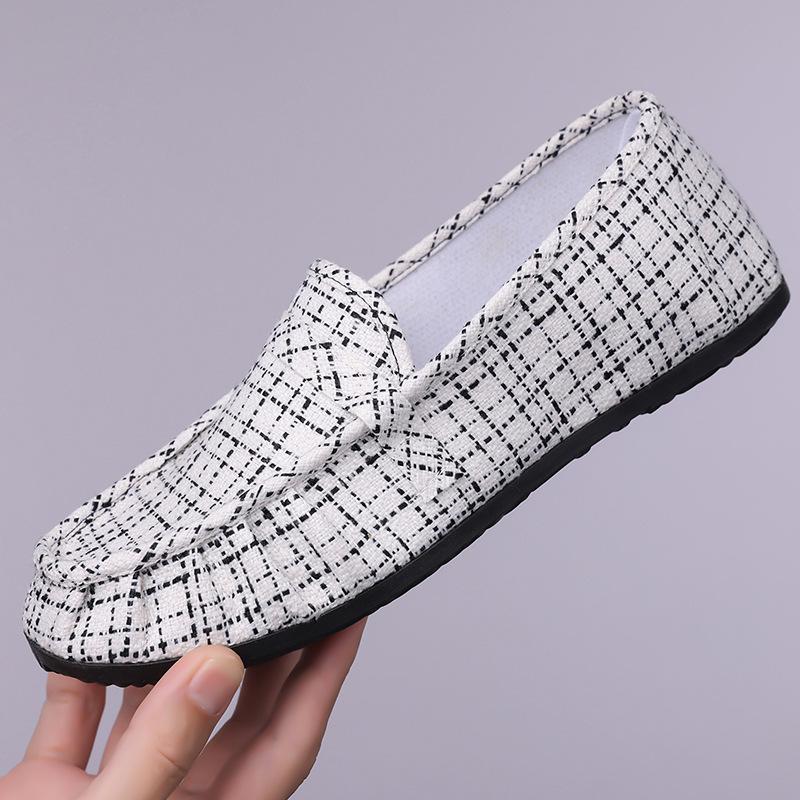 

Пекинская парусиновая обувь дышащая на одной педали повседневная низкая обувь для вождения ходьбы 46