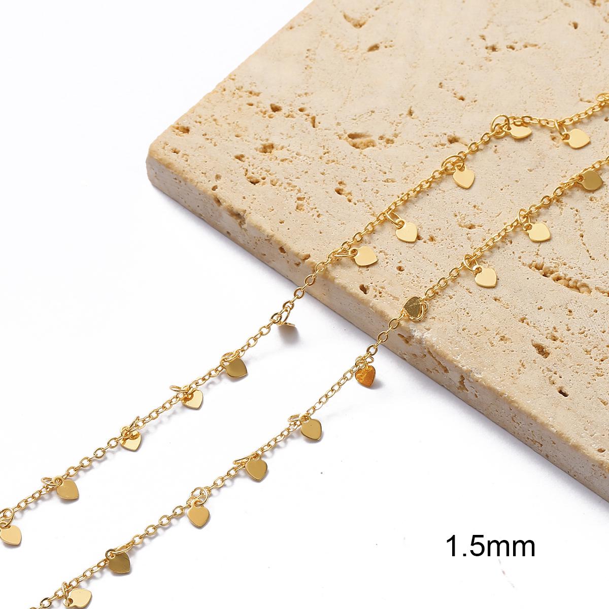 

50 см медная проволока, обернутая цепочкой-четками, подвеска в виде звезды и Луны, цепочки для изготовления ювелирных изделий, ожерелье, браслет, аксессуары для ножного браслета 02 1.5mm 0.5meter