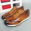 Fashion Men's Oxford Sneaker Cow Genuine Leather Crocodile Pattern Fashion Man Shoes Lace-Up Business Office Casual Male Footwear B16