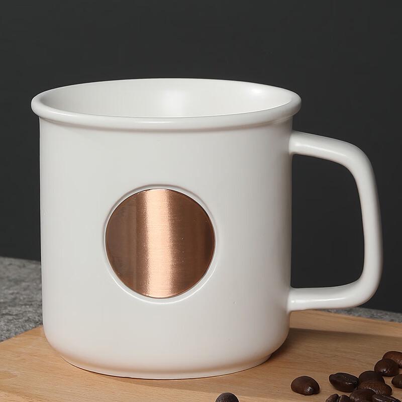 Shangqi Copper Badge Ceramic Coffee Mug