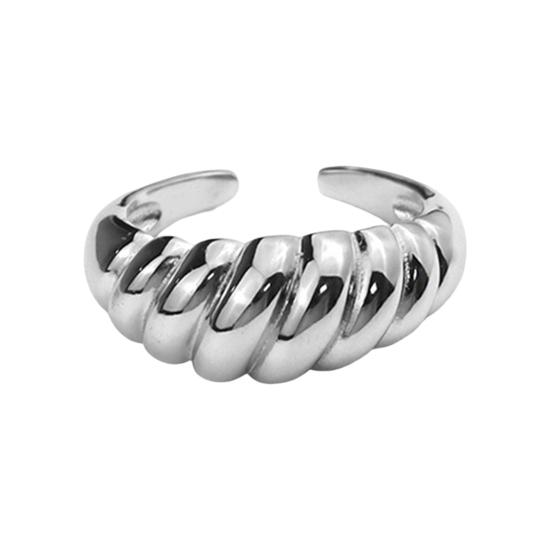 Anel de festa ajustável decoração feminina punk trançado anel torcido acessórios de joias