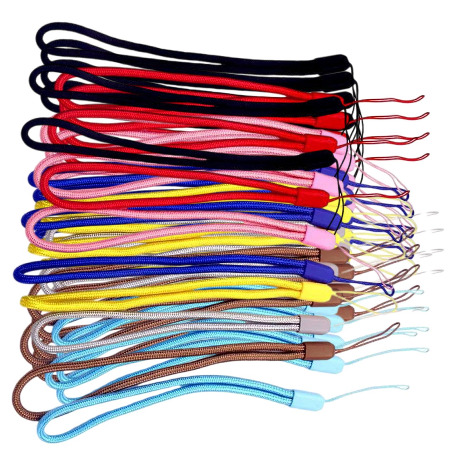 

50Pcs Colorful Hand Wrist Strap Lanyard 19cm Nylon Wrist Lanyard For USB Flash Drives Phones Key Cameras Badge Holder