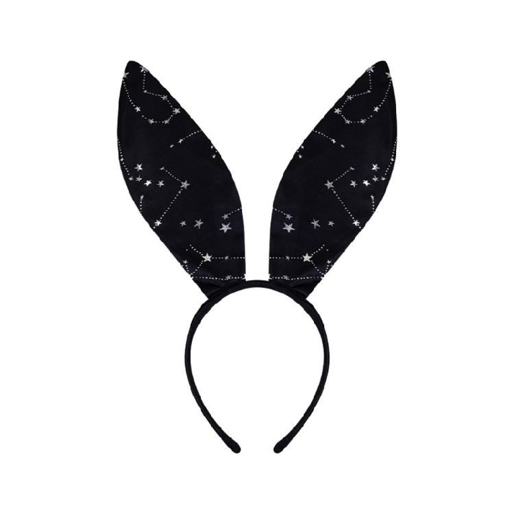 Frauen Mädchen Hasenohren Stirnband Kragen Fliege Manschette Häschen Schwanz Osterhasen Kostüm Set für Halloween Cosplay Party