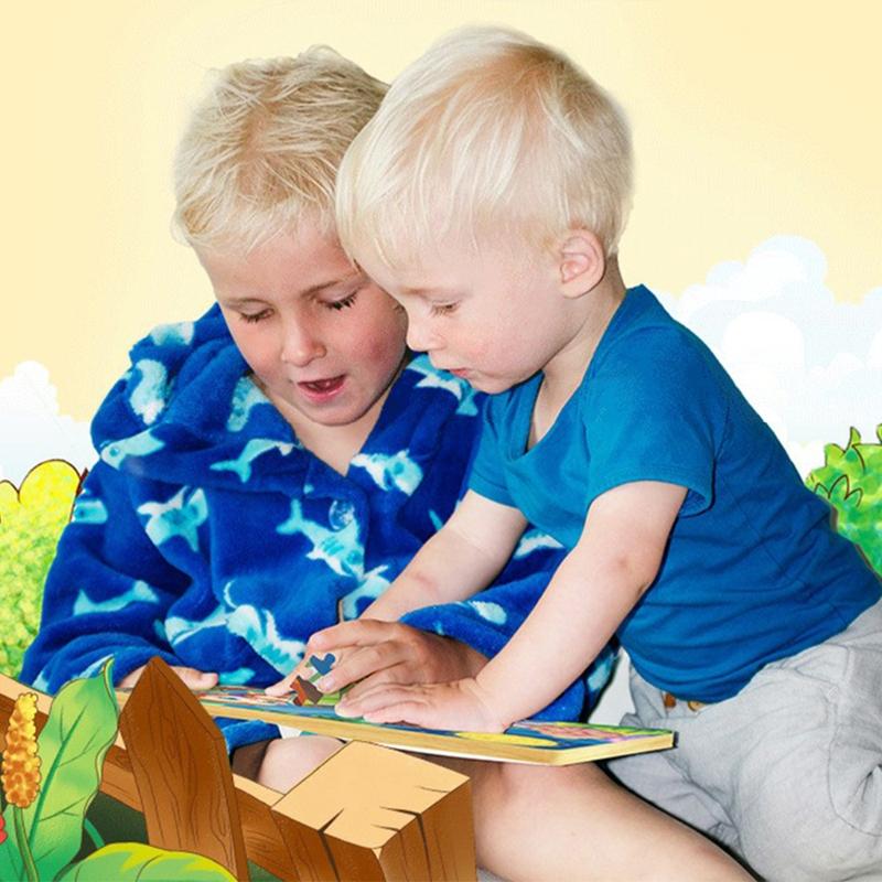 60 Stück Früherziehung Tierpuzzles Lern-Spielset Spielzeug-Set Pädagogisches Set Puzzle Kinder Pädagogisches Spielzeug Zuhause