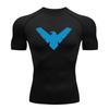 Summer Short Sleeve Compression Shirt Men Sports Top Running T Shirt Quick Dry Gym Workout