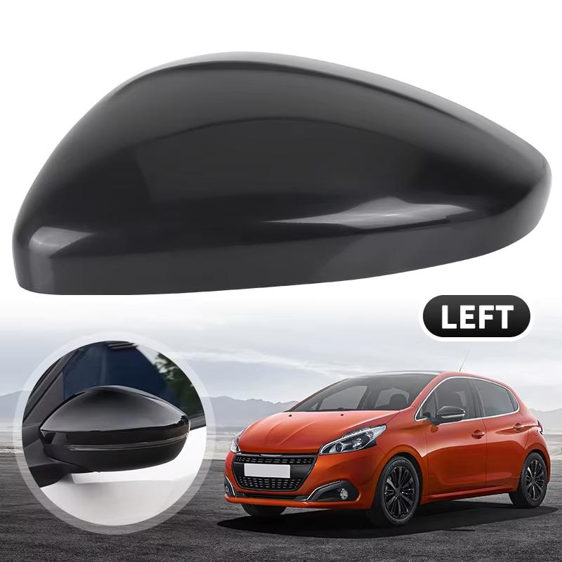 

Left Right Door Wing Mirror Cover Cap Shell Rearview Mirror Housing For Peugeot 208 2012 2013 2014 2015 2016 2017 2018 1xPrimed Black Left