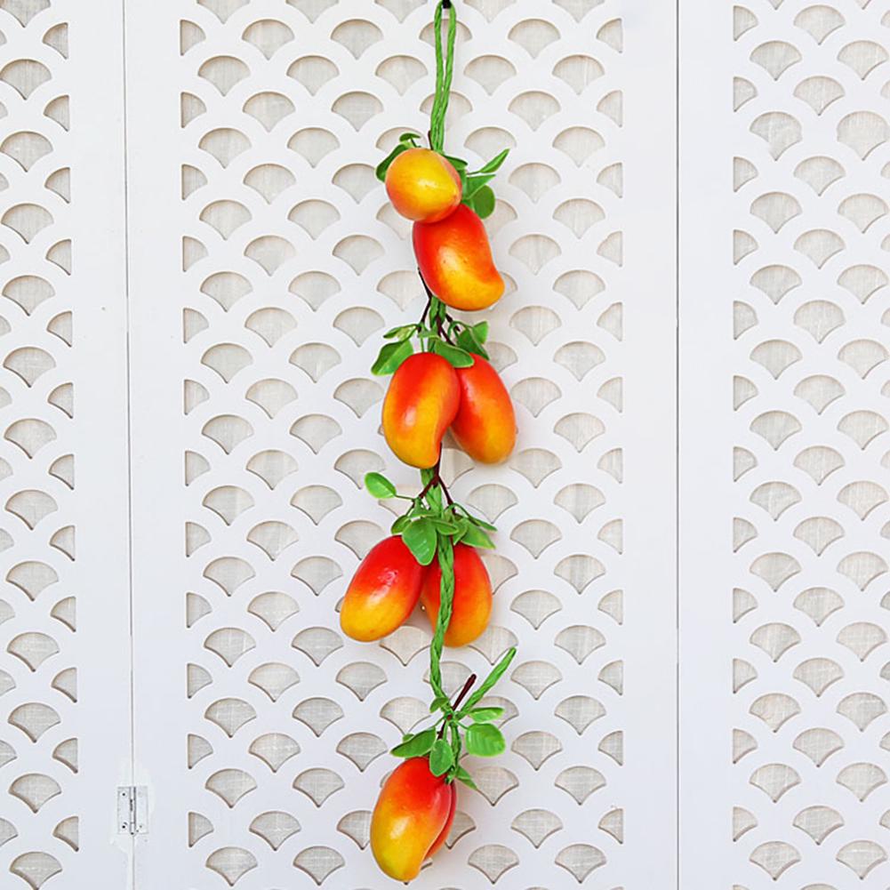 Artificial Fruit Hanging String Lifelike Fade Resistance Simulation Fruit String for Home Kitchen Hanging Ornaments