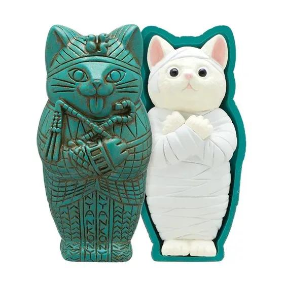 Mofusand Egyptský Faraon Mumie Kočka Oblečovací Panenka Anime Akční Figurka - Modelová Hračka s Halloweenskou Tematikou pro Sběratele