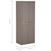 VidaXL Armoire de rangement jardin Marron 65x45x172 cm PP Aspect bois 151240