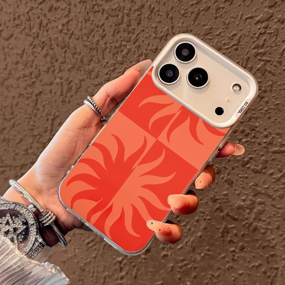 

Чехол для телефона с узором Оранжевое солнце для iPhone 17 16 15 14 13 12 11 Pro/ Max/Plus ударопрочная задняя крышка защита от отпечатков пальцев iPhone 17