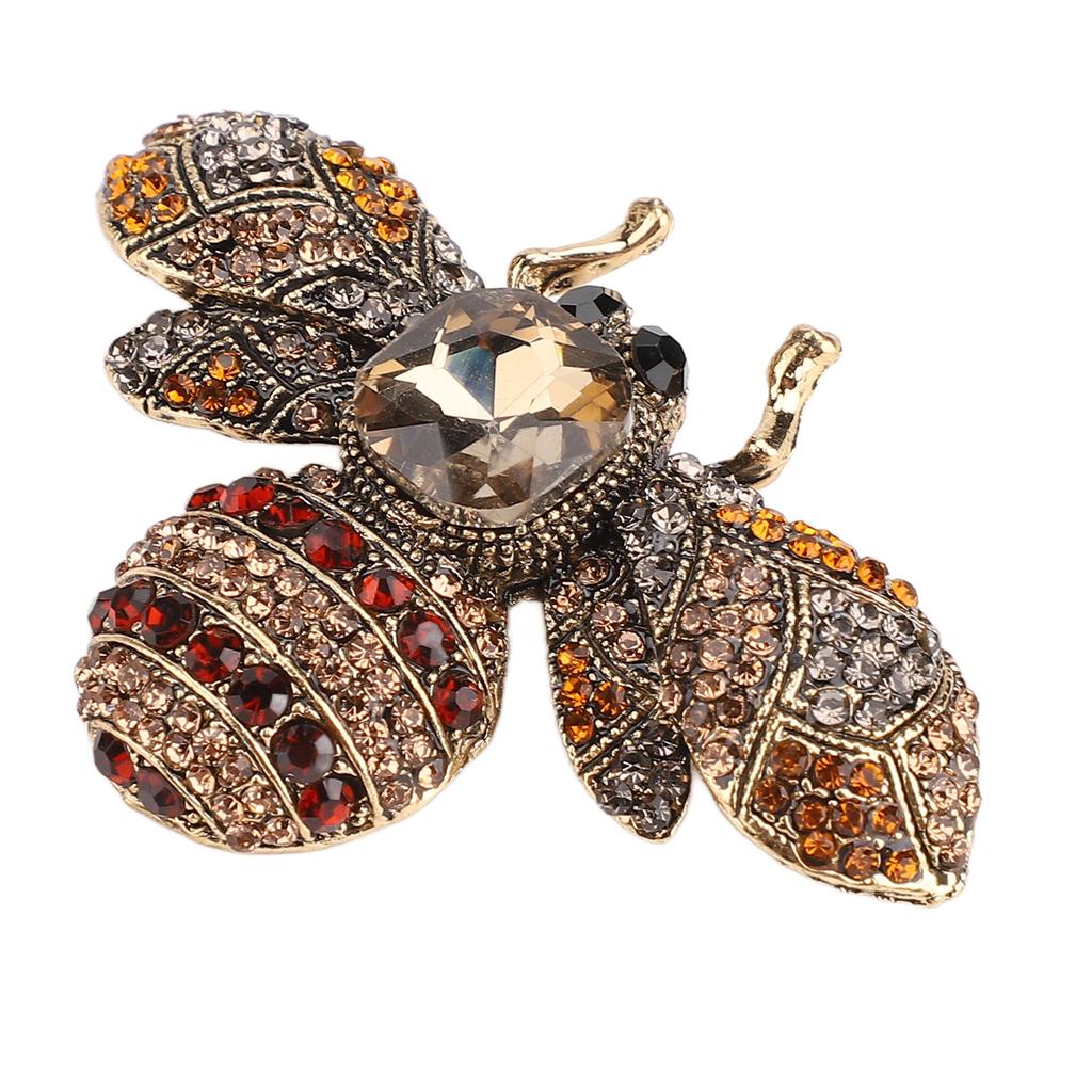 Brož Šperky Retro Bee Shape Alloy Atraktivní ozdobné kamínky Pin Ornament pro kabátový oblek
