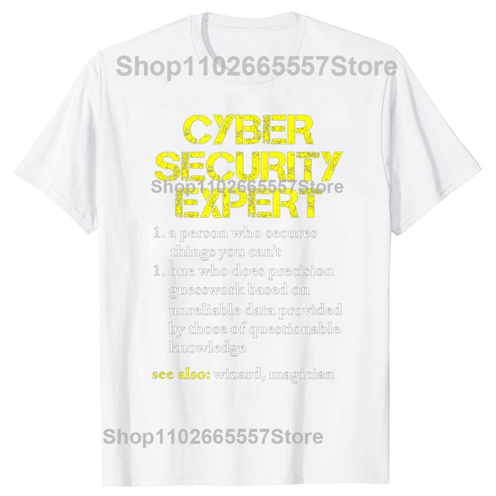 Definiție Amuzantă Expert Securitate Cibernetică Hacking de Calculatoare Profesionale Tricouri Modă Casual Bumbac Larg Tricou Securitate Cibernetică