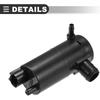 Motoforti Windshield Washer Motor Pump, for Nissan Altima 2007-2012, Plastic, Black