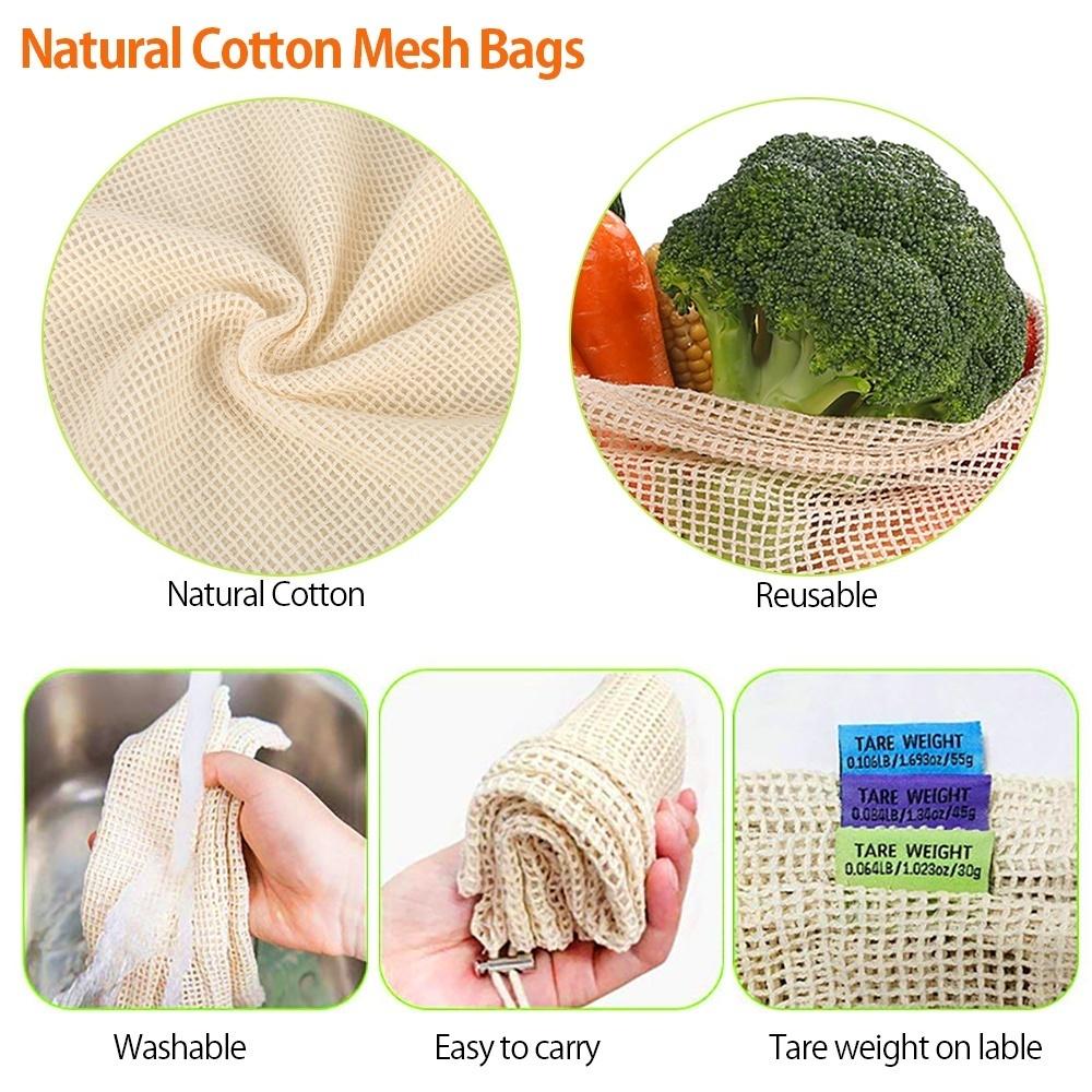 drawstring vegetable bags