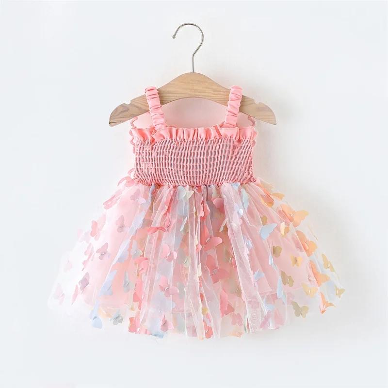 Sukienki dla dziewczynek z skrzydłami, letnie, bez rękawów, koronkowe, księżniczki, miękkie sukienki dla dzieci dla dziewczynek