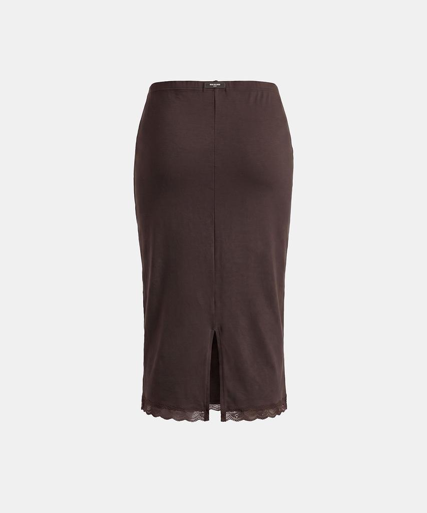 Bad Blood Everyday Lace Midi Skirt - Brown
