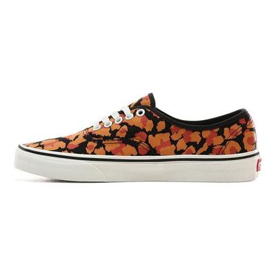 Leopard Authentic Low Top Skate Shoes Unisex Sneaker Black Red VN0A2Z5IV4V