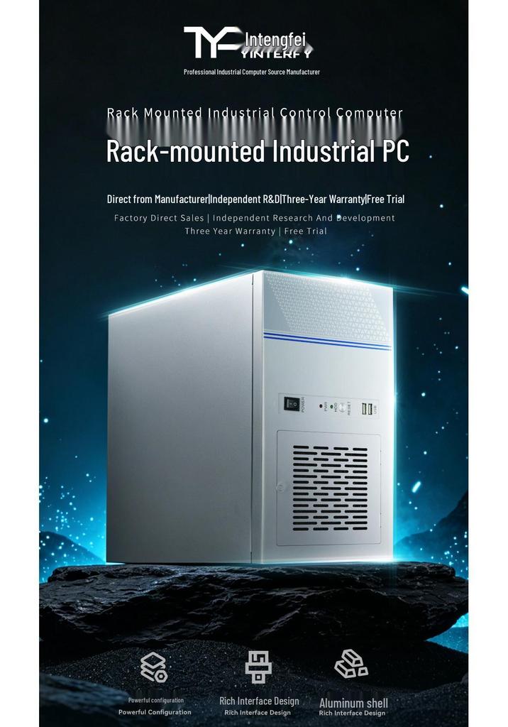 IPC-620 6th Gen Core Wall-Mounted Industrial Control Computer with Multi-Serial Port, 4U Host.
