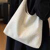 Simple Casual Retro Large-capacity Bag Women's Autumn New Popular Shoulder Bag Woven Bucket Bag