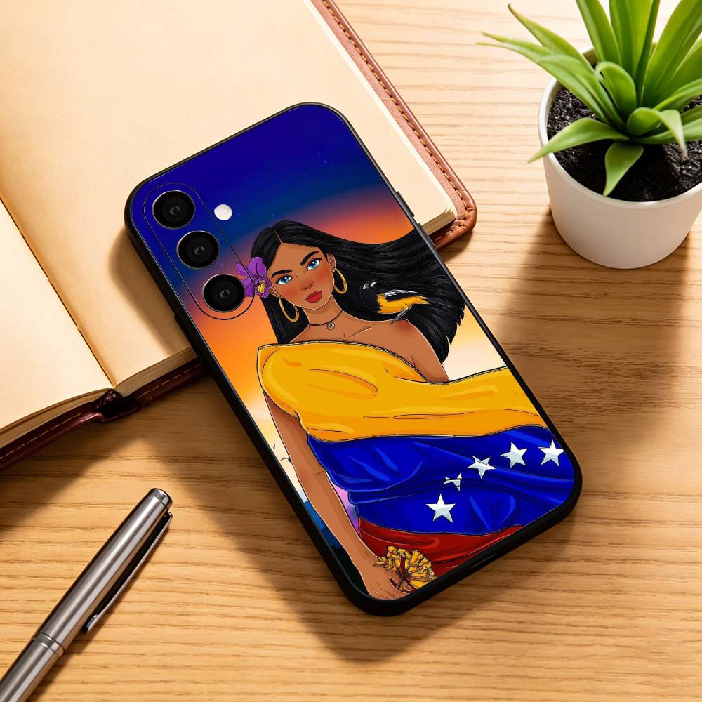 Venezuela esthetic Art FLAG  Phone Case Black Silicone Soft For Samsung Galaxy A73,A72,A71,A70,A53,A52,A51