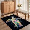 Hot Sale Vibrant Psychedelic Artistic Sea Turtle Area Rug Non Slip Soft Floor Carpet for Living Room Bedroom Nursery Decor