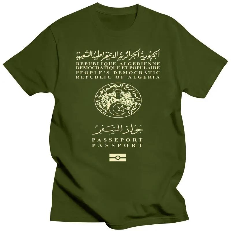 

Summer Fashion Funny Mens Clothing AlgerianPassport Tshirt T Shirt Morocco Algeria Africa Patriotism I Love Algeria Oran S