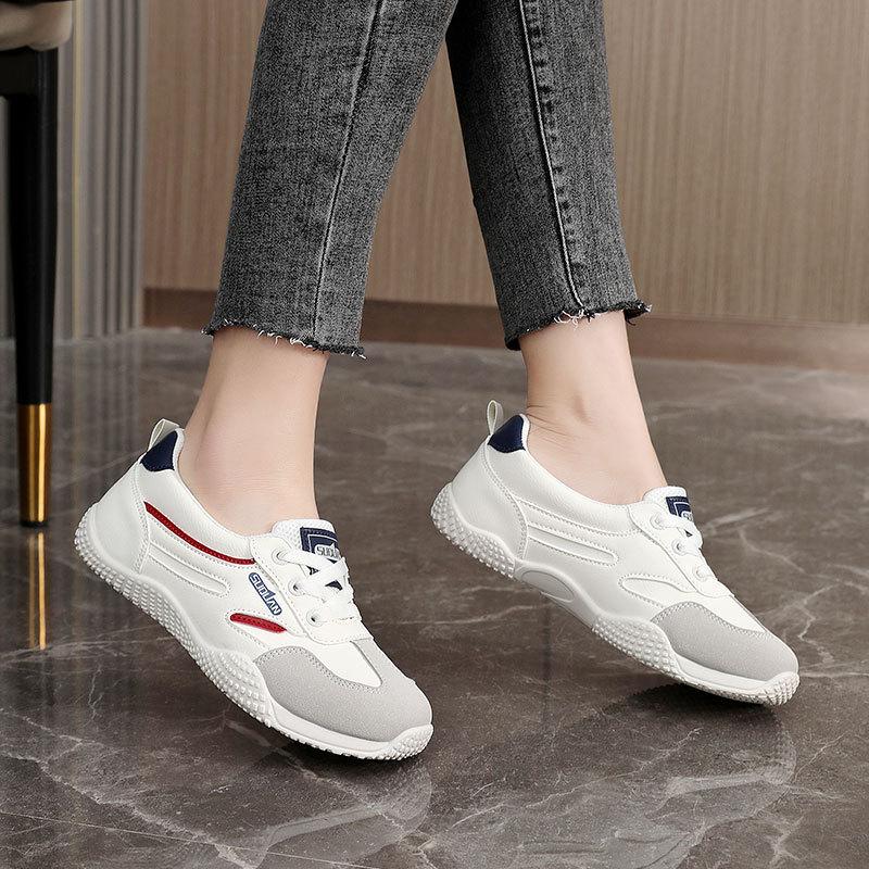 New Breathable White Shoes for Spring and Autumn, High-rise and Casual Wear-resistant Thin-soled Korean Style College Shoes Trend