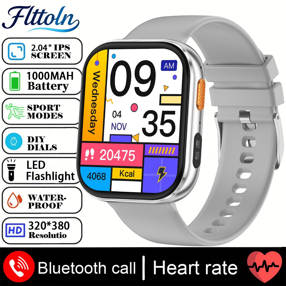 

1000mAh Super Capacity Battery Adult Men Smart Watch2.01-inch Large Screen Bluetooth Call IP68 Waterproof SmartWatch Sports