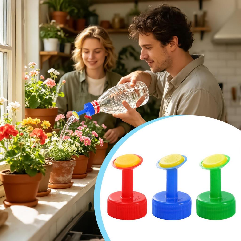 Universal Screw On Water Bottle Spout Adapter Bottle Cap for Garden Nursery Balcony Potted Plants Vegetables Flowers Watering