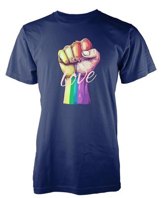 High Fist Love Is Love T-shirt tęczowy duma gejowska lesbijska LQBTQ dla dorosłych i dzieci