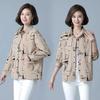 Middle-aged and elderly fashion loose large mother spring coat trench coat middle-aged and elderly coat women's foreign style coat