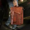 Personalized Leather Satchel Tablet Bag Laptop Case Office Briefcase Messenger Gift for Men Computer Distressed Shoulder Bag for Women