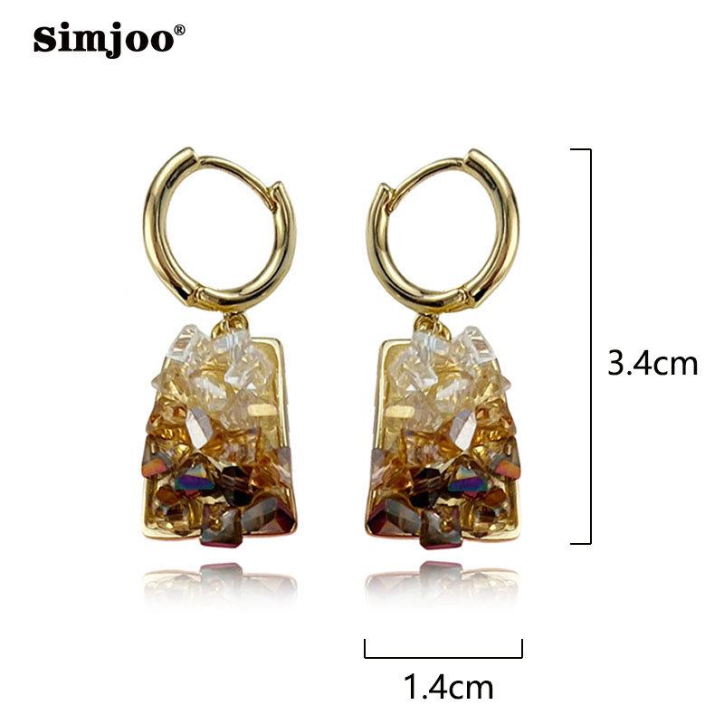 SIMJOO Fashion Versatile Temperament Geometric Ladies Earrings