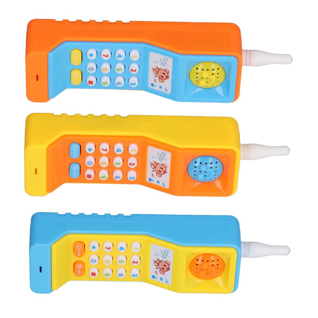 Baby Cell Phone Toy Educational Musical Toy Simulation Retro Light Up Learning Play Cell Phone for B