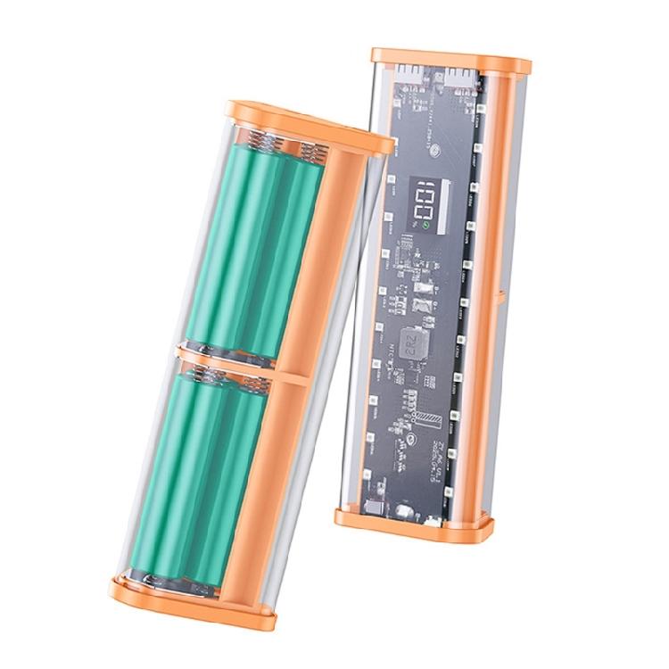 DIY 6x18650 Battery Storage Box DIY Power Sources with Circuit Display Removable Camping Light Transparent Housing